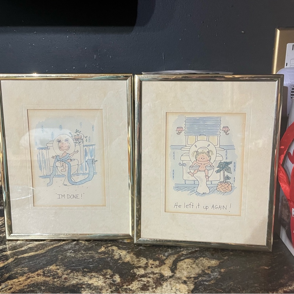 Vintage Bathroom Art